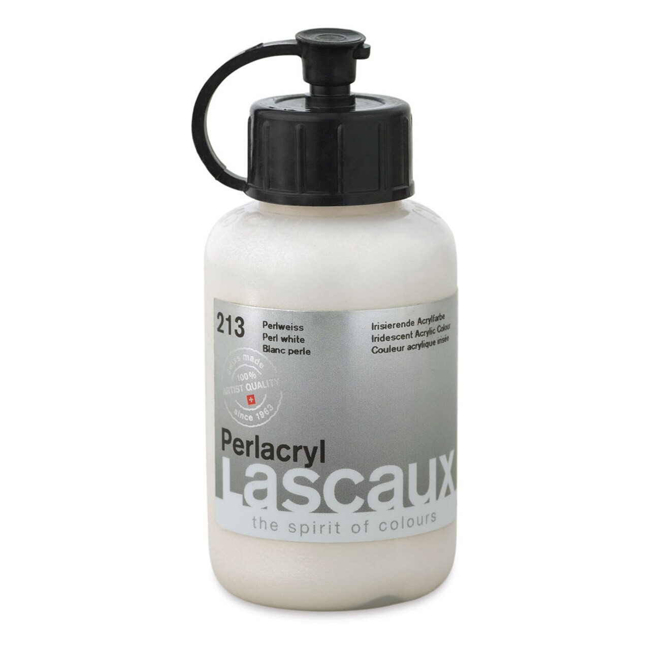 Lascaux Perlacryl Iridescent Acrylics - Pearl White, 85 ml bottle